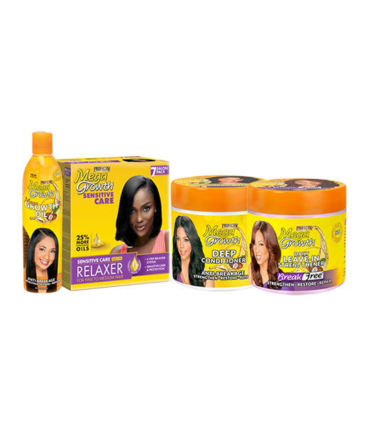 MegaGrowth Relax & Strengthen Hair Kit (Sensitive Relaxer)